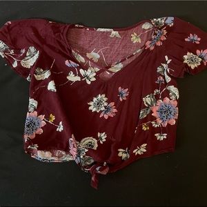 Cropped Floral shirt